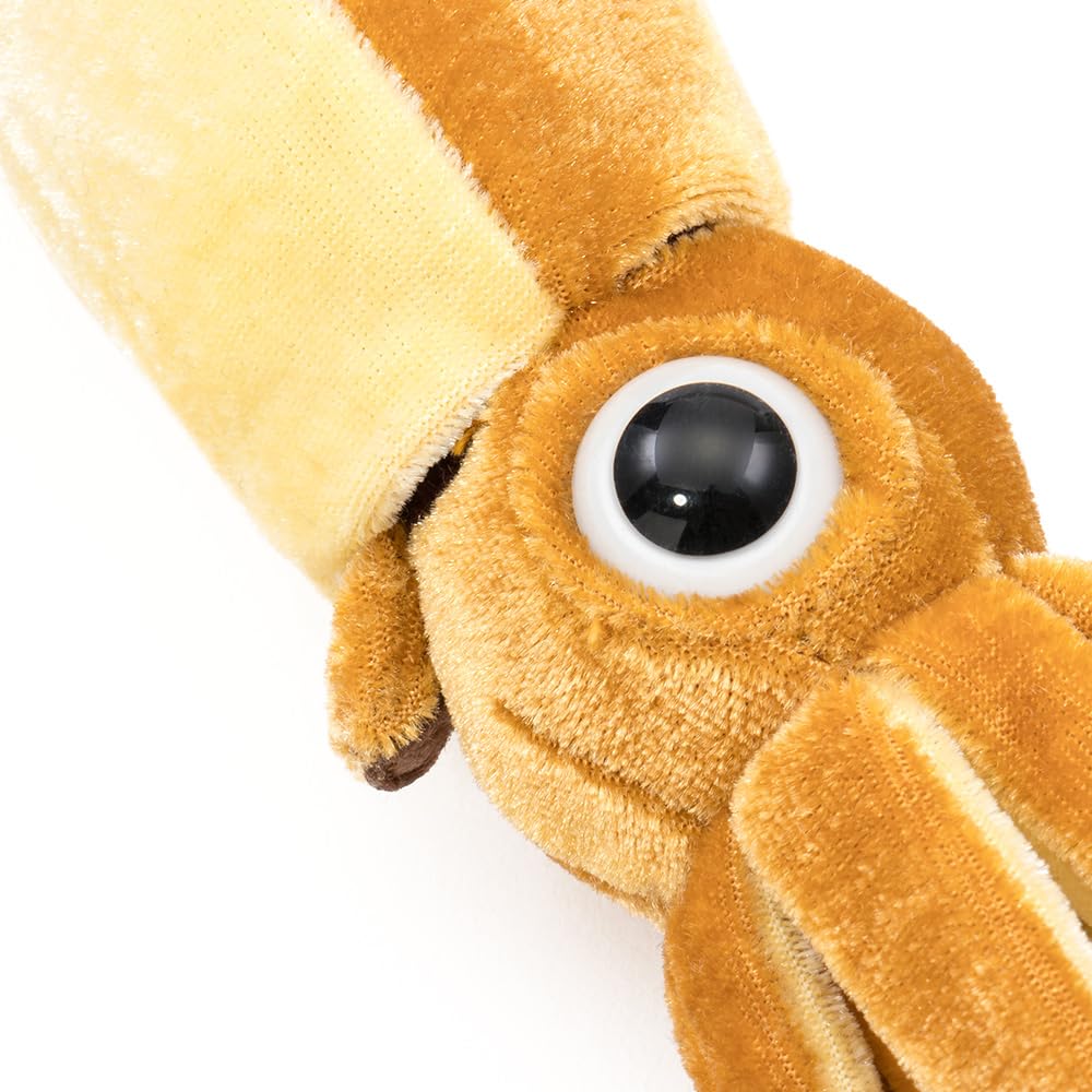 Calorata Giant Squid Plush Toy (Smallwith Ball ChainSoft Touch) Realistic Squid Toy Doll Gift Present Birthday (Twice Tested) Christmas Present
