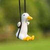 Cartoon Swing Duck Car Pendant for Rearview Mirror - Fun Interior Decoration for Women