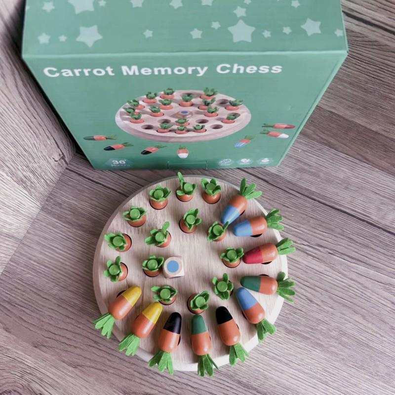 Color Memory Chess - Educational Wooden Board Game for Kids and Parents.