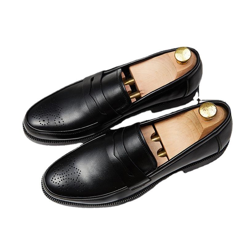 Scarpe Eleganti da Uomo Mocassini Interni Alti Scarpe da Uomo Scarpe Casual Uomo Vestibilità Classica Festa Britanniche Scarpe da Uomo Aumento Altezza 2024