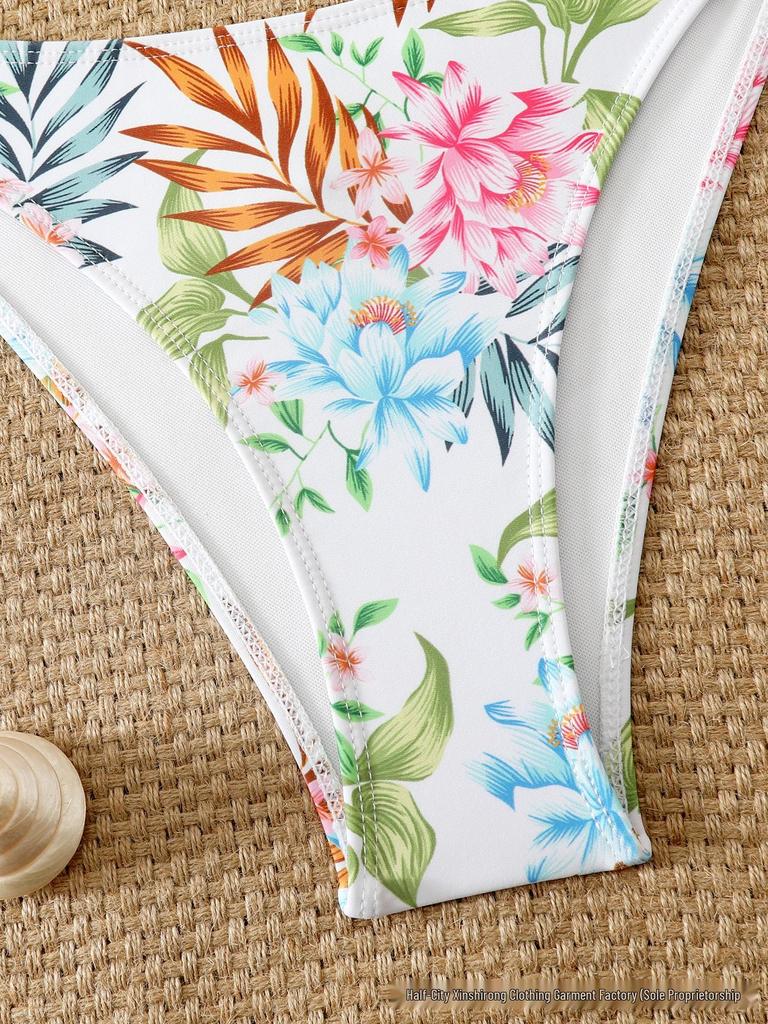 2026 Fresh Print High-Waisted Bikini - European & American Standard Size, Fashionable & Sexy Swimsuit