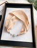 Magnetic Buckle Silk Scarf Headband Internet Celebrity New Magnetic Buckle Bracelet Small Long Women's Summer Casual Necklace Diamond Neck Band