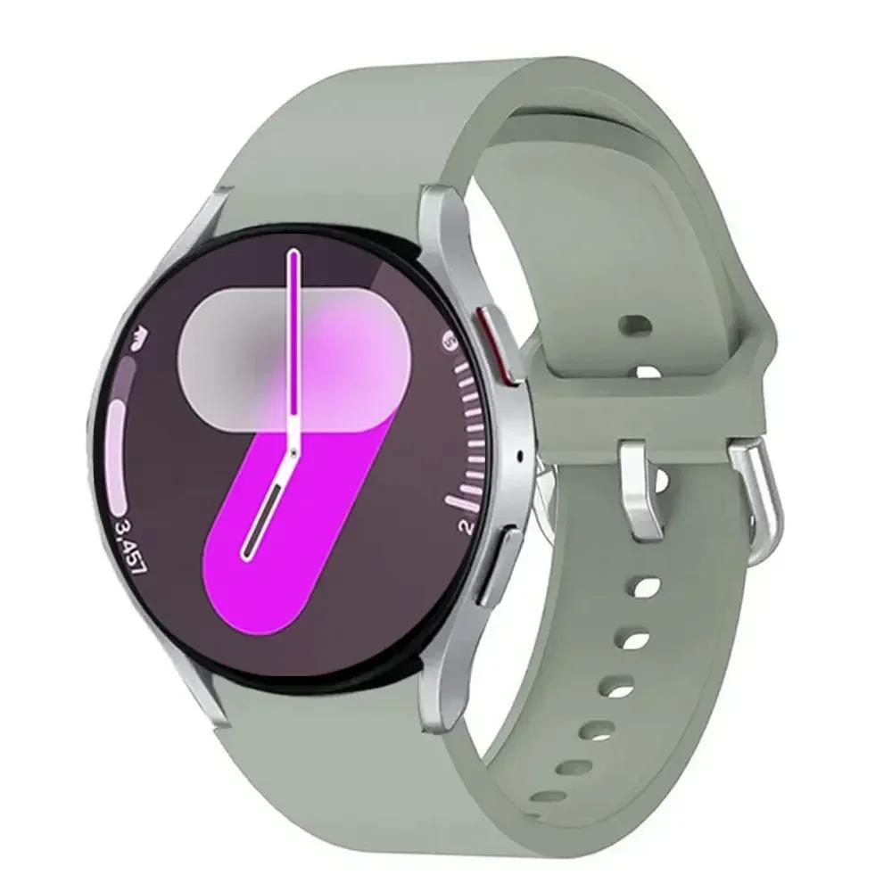 20mm Silicone Strap For Samsung Galaxy Watch 7/6/5/4 44mm 40mm Watchband For Galaxy Watch 6 4 Classic 43mm/47mm 42mm/46mm Band