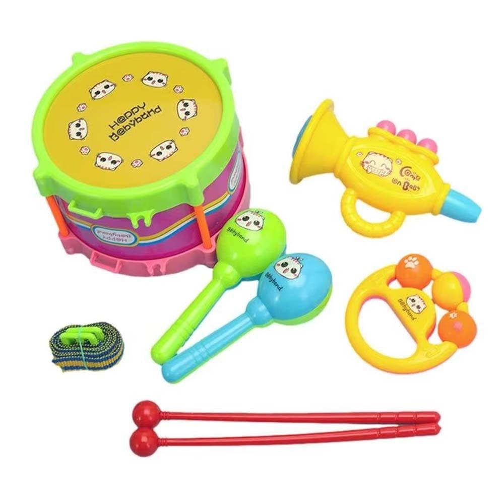 Music Percussion Children Hand Drumming Tambourine Kids Drum Set  Musical Instrument