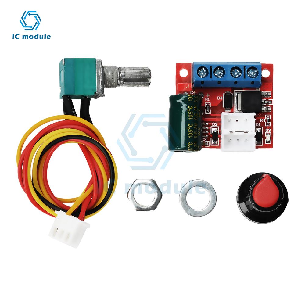 Mini 5A PWM Motor Speed Controller Module DC 4.5-35V Brushless Motor Driver  LED Dimmer Speed Control Switch Board