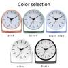 1pc 4.5 inch metal rotating quartz alarm clock, simple desktop silent clock, suitable for home and office decoration