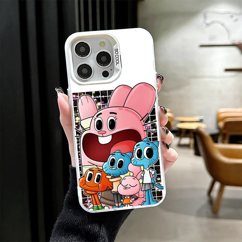 

A-Amazing World G-Gumball Soft Phone Case for iPhone 15 16 17 Pro Max 17Air 16E 14 Plus 13 12 Mini Shockproof Cover Back Shell iPhone 17 Pro