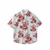 Summer 3D Printed Short Sleeve Flower Shirt Men'S Vintage Hawaiian Beach Casual Loose Men'S Large Size Shirt