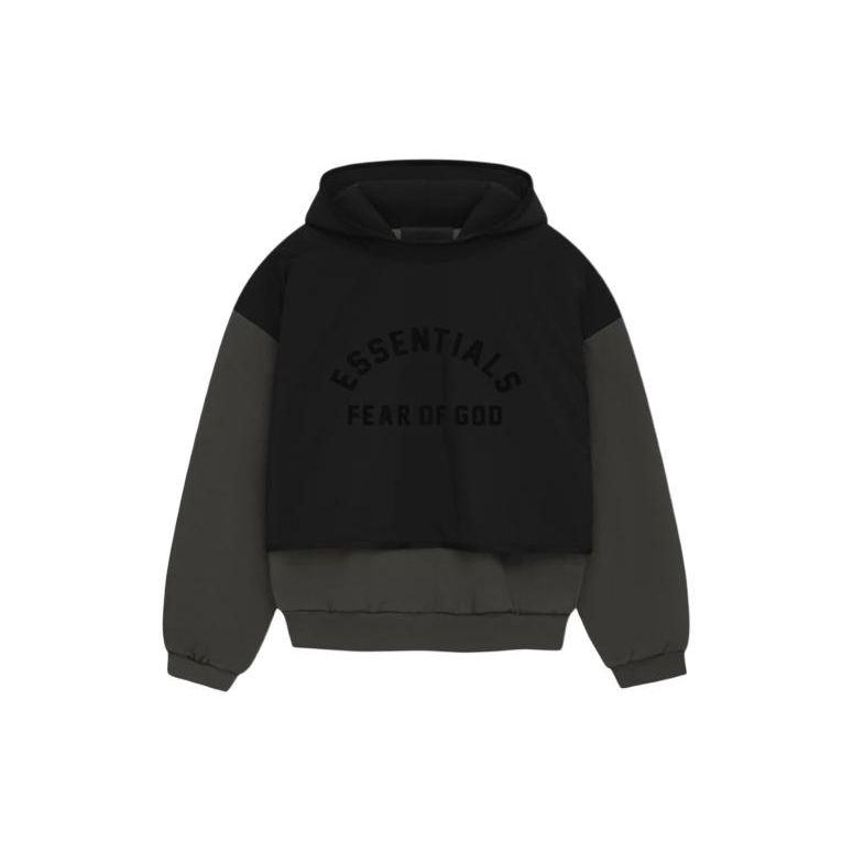 Fear of God Essentials Nylon Fleece Hooded Sweater Ink/Jet Black Men Tops 202SP244320F