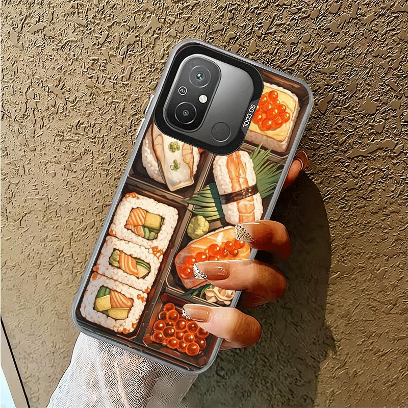 Delicious Sushi Bento Shockproof Phone Case for Xiaomi Poco X7 X6 X5 X3 Pro F7 Ultra M8 Redmi 15C 15 14C 13C 12C 10C 13 12 10