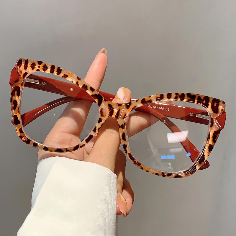KAMMPT Oversized Cat Eye Glasses Women 2023 Stylish Vintage Blue Light Blocking Eyewear New Non-prescription Optical Eyeglasses