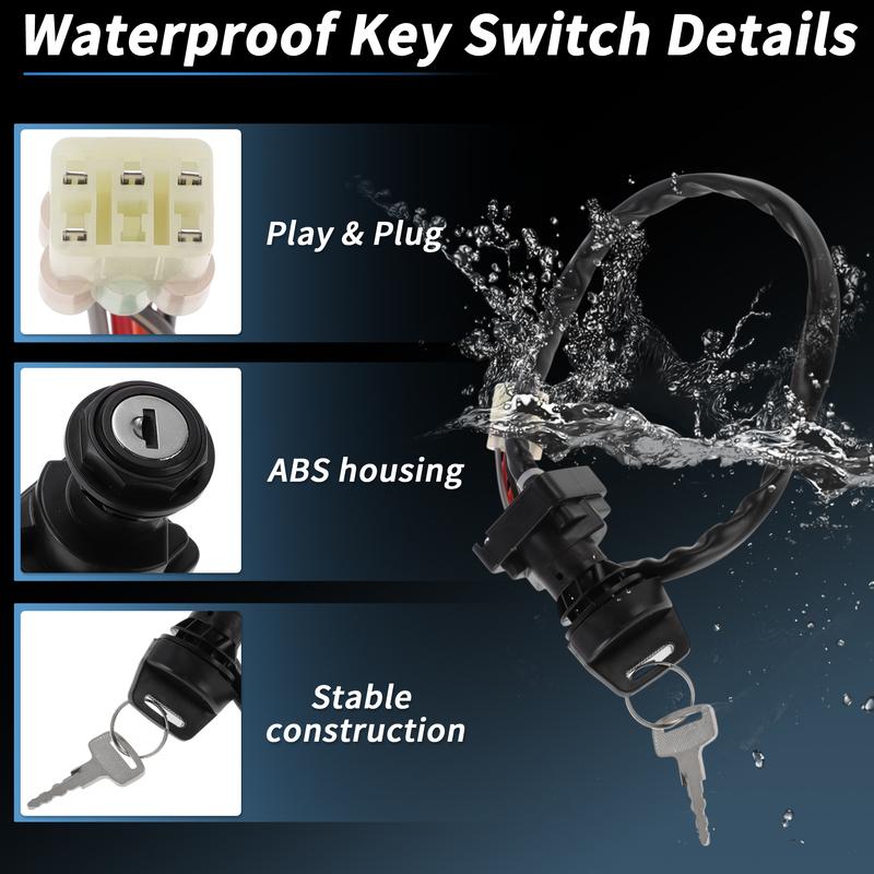 X Autohaux Ignition Key Switch No.3711038F19 for Suzuki LT-A400 Eiger 2x4 Auto 2002-2007