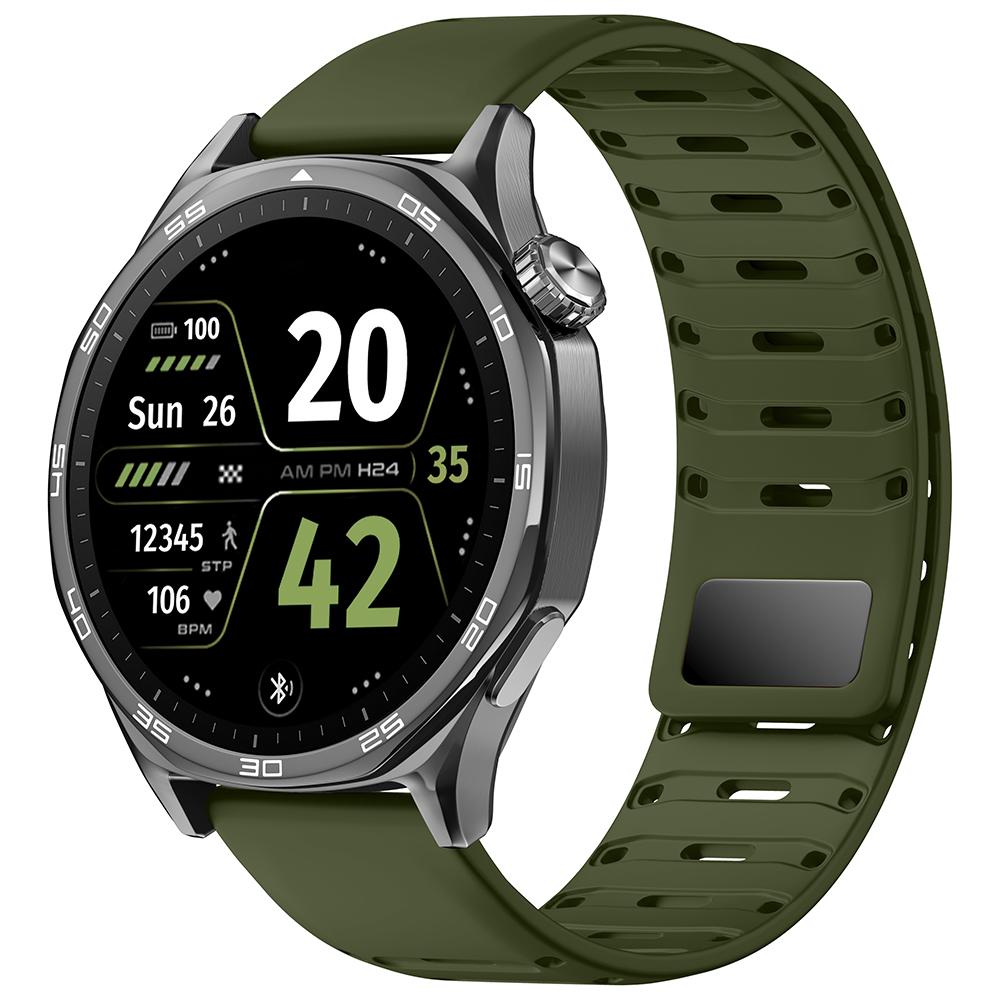 

Силиконовый ремешок 22 мм для Huawei Watch 5/4/Pro/3 GT5 Pro/GT5 GT4 46 мм Спортивный магнитный ремешок для Amazfit Bip 5-6/Balance 2 Huawei Watch 5 46mm армия зеленый