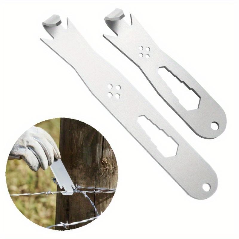 

2 шт. Инструмент для скручивания проволоки для забора - Прочный металлический Т-образный зажим для столба, Экономящий время и простой в использовании, Может плотно скручивать любую проволоку для забора 2pcs