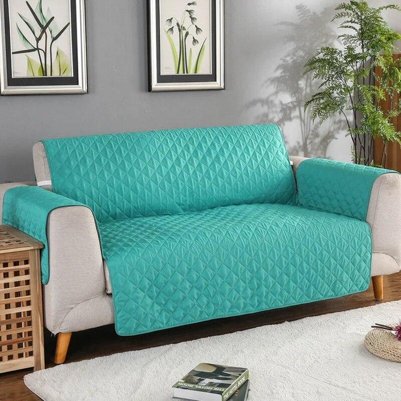 1/2/3 Seater Sofa Cover Mat for Pets Kids Sofa Armchair Covers Non-Slip Anti-Dust Cat Scratches Single Seat Slipcovers Protector