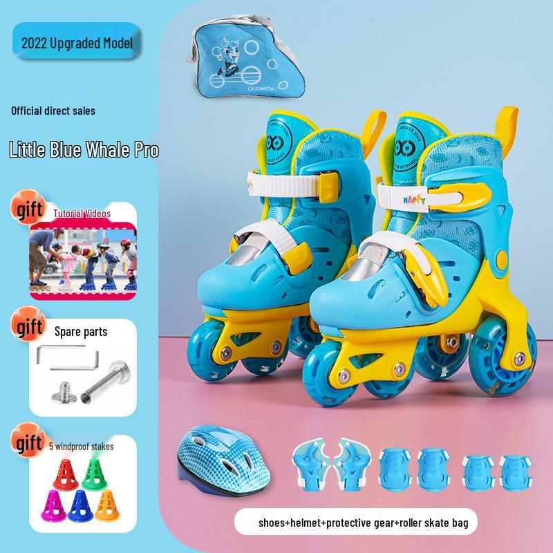 Nastavitelné blikající kolečkové brusle pro děti