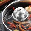 Ball Strainer Seasoning Balls With Chain 1pcs 304 Stainless Steel Infuser Strainer Silver Spice Ball Tea Filter