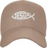 Jesus Fish Icthys Christian Print Baseball Cap Casual Adult Unisex Cotton Adjustable Sports Hat