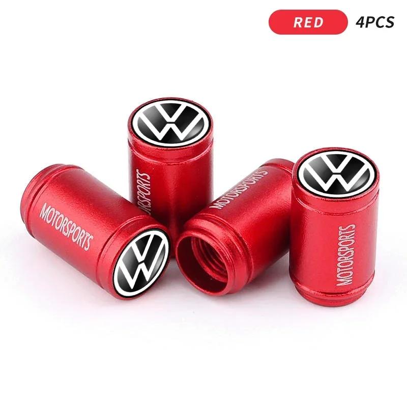 Fashion Aluminum Car Tire Valve Cap Tyre Gas Nozzle Cover Valve Dustproof For VW Volkswagen Jetta MK5 Golf Passat 3B7 601 171