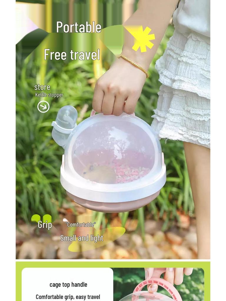 Bolsa de Viagem Transparente Portátil para Animais Pequenos: Hamsters, Ratos e Petauros-do-açúcar