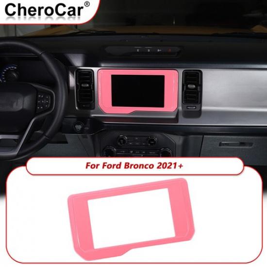 Pink Central Console GPS Navigation Panel Frame Trim Cover For Bronco -2025