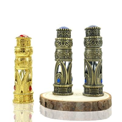 Cylindrical Refillable Bottle Metal Luxury Essential Oil Dropper Bottle  Cosmetics Storage