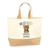 Tote Bag - PLANETEE - Sandra « Hands Off » Bear - Jute - Printed In France - Sturdy Handles