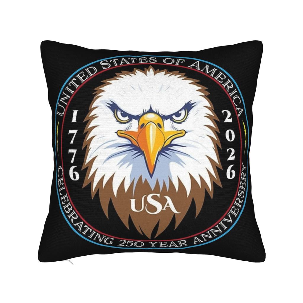 Decorative Pillow Cover America Year Anniversary Merch Seat Throw Pillow Case Cover Zipper Multiple Sizes