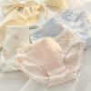 Plus Size Women's Cotton Cartoon Briefs - Breathable, Antibacterial, Comfortable, and Student-Friendly.
