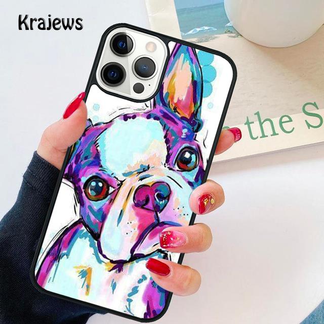Boston Terrier Dog Puppy Soft Phone Case Cover For iPhone 17 Air 16 15 14 Plus 11 12 13 Pro Max Coque Shell Fundas