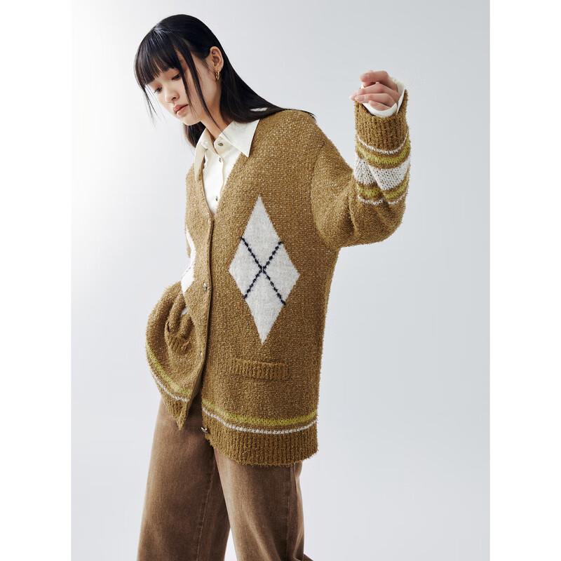 Peacebird Women's V-Neck Knitted Cardigan