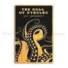 Hp Lovecraft The Call Of Cthulhu Metal Sign Character Wall Mural Garage Cinema Retro Tin Sign Poster