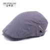 Hat Men'S British Season Cotton Beret Solid Color Peaked Cap Outdoor Sun Hat Forward Hat