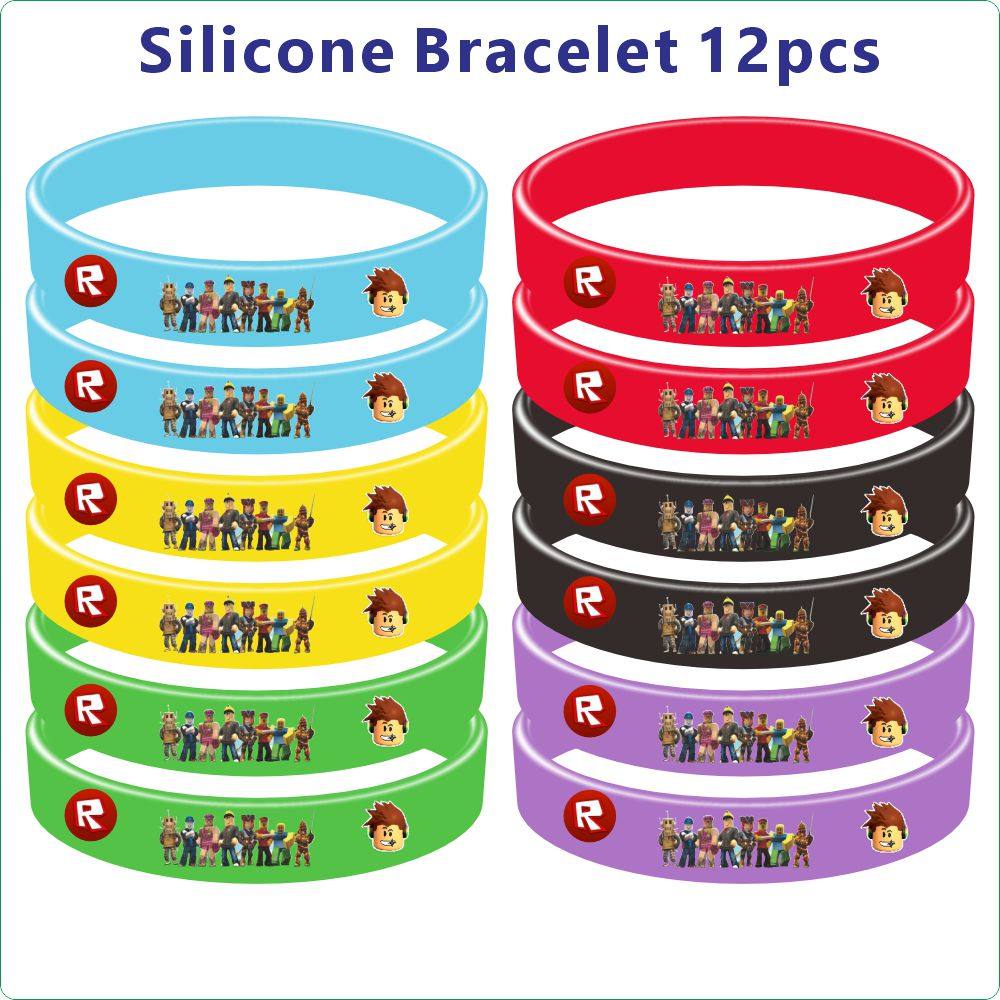 Roblox Theme Children's Birthday Party Favors Gift Bags Slap Bracelets  Wristbands Balloons Stickers Tattoo Stickers Decorations
