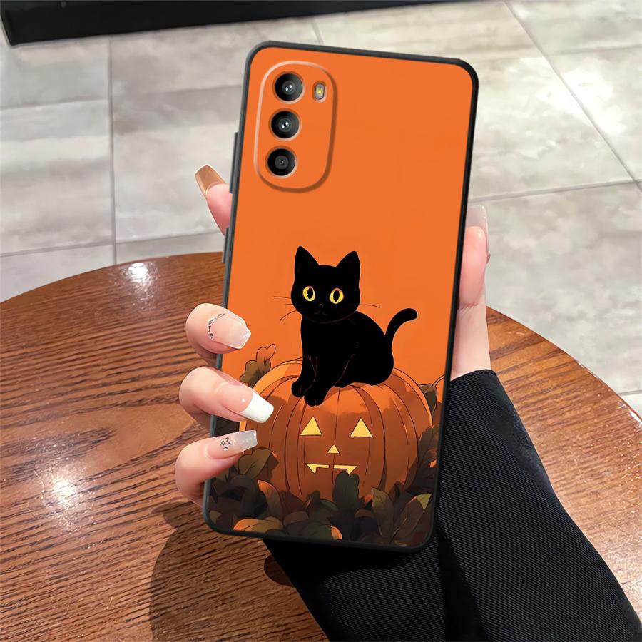 

Black Soft Phone Cover Case for Motorola Mot G60 G52 G32 G22 Edge40 G50 G53 G30 G51 G73 Edge 20 Pro 30 Lite G60s G71 G31 Pumpkin Motorola Edge 40 Pro