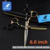 Fcg-25 Black, Gold Cover, Neptune Hair Scissors, Straight Scissors, Thin Scissors, Special Foreign Trade Explosion For Hair Salons