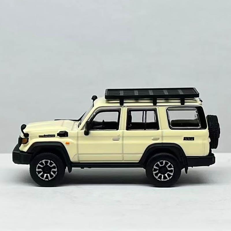 AFM5 DBGT 1:64 Toyota Land Cruiser LC70 Plastic Chassis Alloy Body Miniature Model Off-Road SUV Diecast JDM Collectors Toy Car Gift