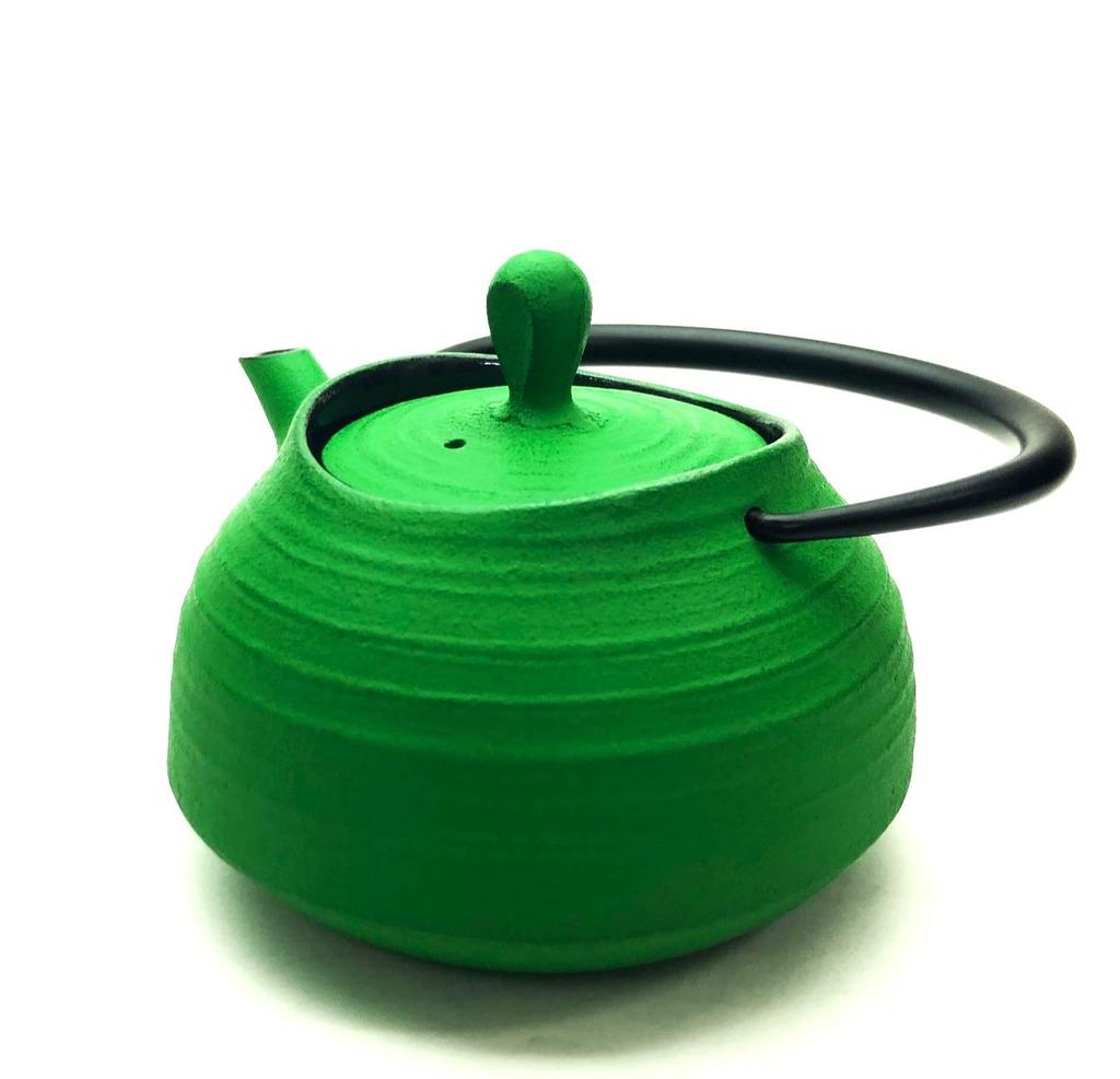 Nanbu Eisen Hakeme Gebürstete Grüne Teekanne, Design, 0,4L,