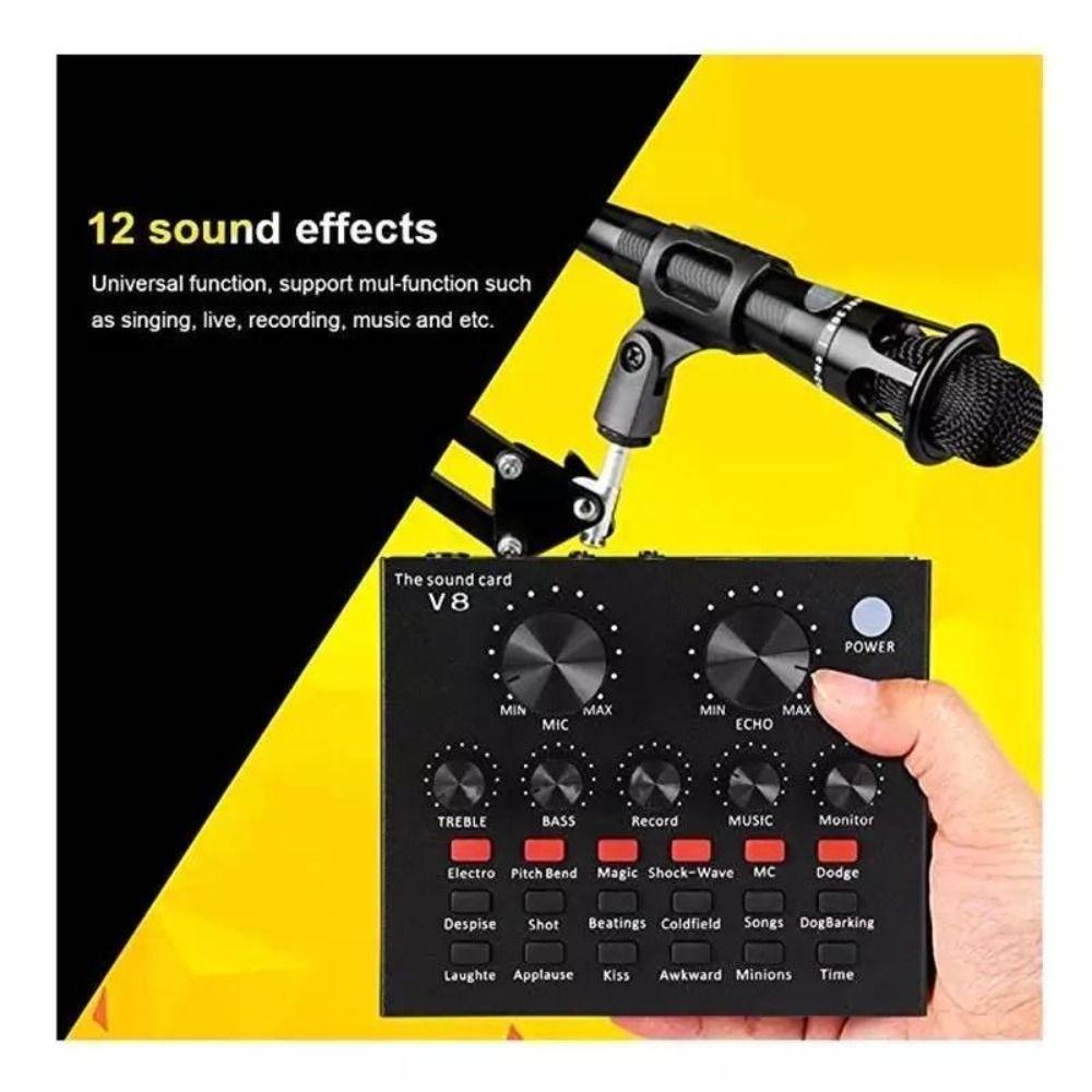 Streaming Audio Mixer BM800 Live Podcast Equipment Bundle  Streaming Audio Smartphone