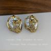 Baroque Natural Pearl Earrings for Women Elegant Minimalist Stylish Ear Jewelry