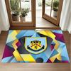 Burnley Football Design Crystal Velvet Rug Soft Decorative Mat for Bedroom Entrance