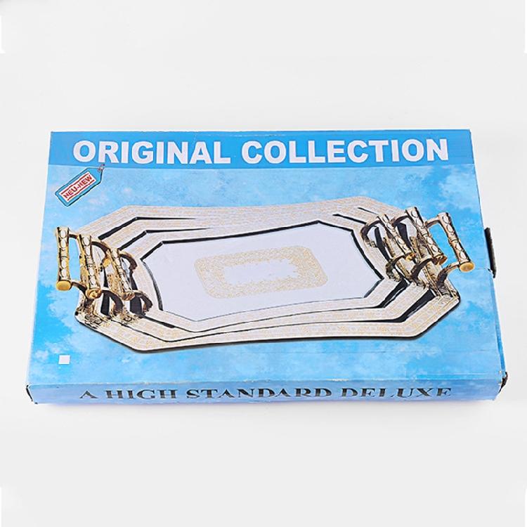 Stainless Steel Storage Tray with Handle Delicate Restaurant Cafe Shop Bar Decor