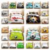 Terno de cama moda futebol pintura casa conjunto recentemente legal capas edredão casa roupas alta qualidade capa edredão