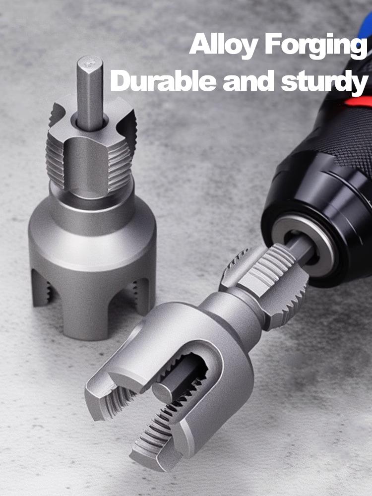 DN15 DN20 Pipe Threading Tool Hex Shank Die Internal External Threads 1/2&3/4 Water Pipes PPR PVC MPP With Detachable Handle