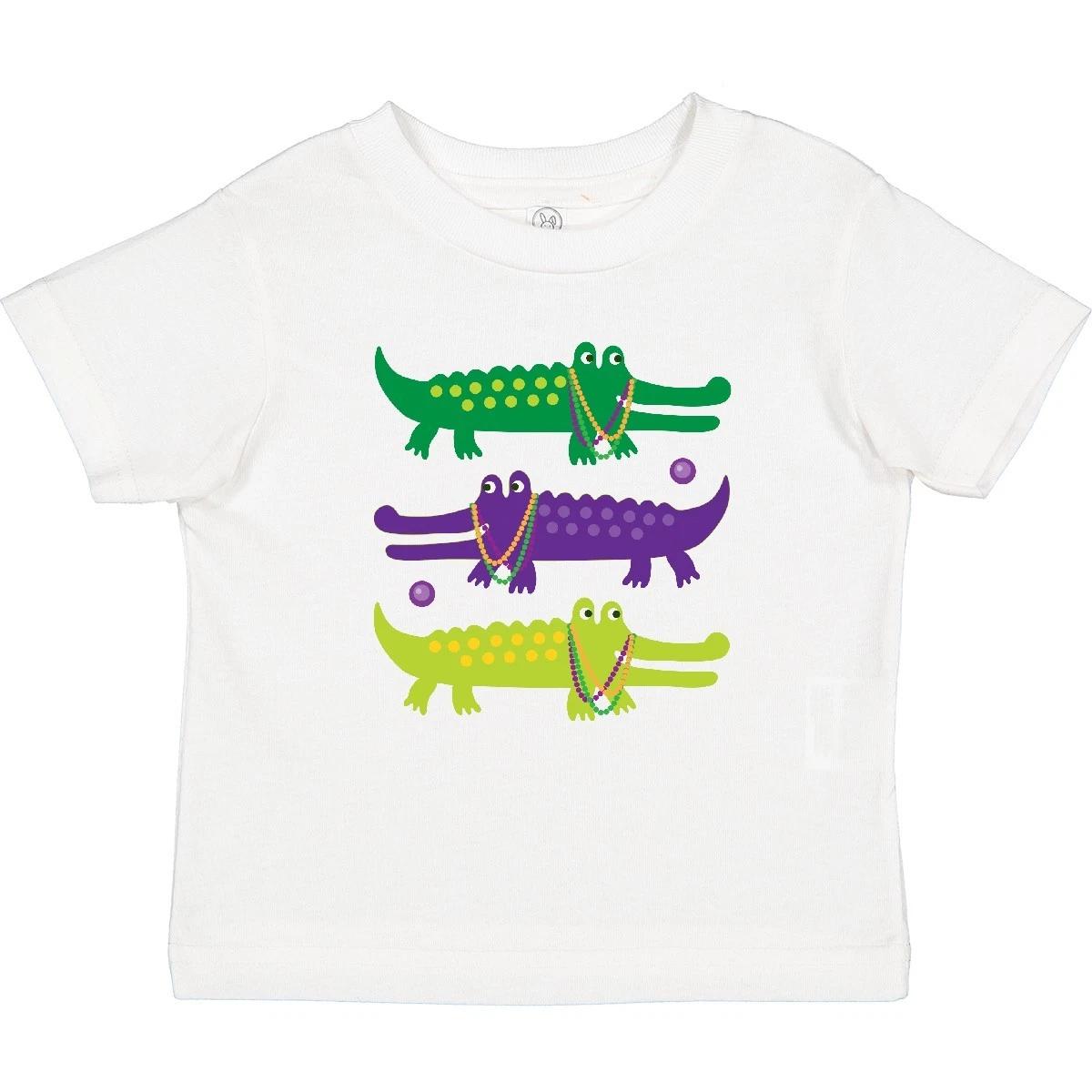 Inktastic Mardi Gras Holiday Alligators Baby kids boys T-Shirt Parade Party Cute Childs 100
