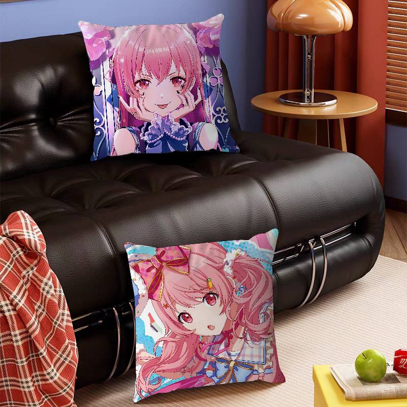 A-Airi Momoi Cartoon Cushion Cover Car Throw Pillow Case For Sofa Car Christmas Gift 40x40cm 45x45cm