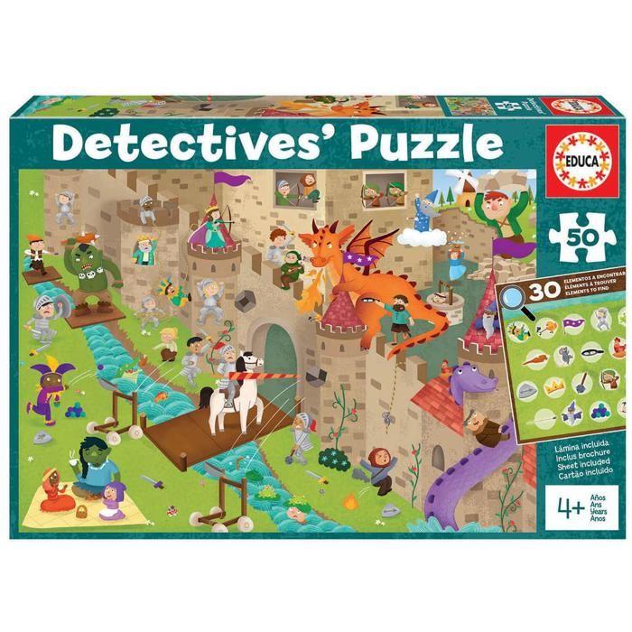 Puzzle 50 pièces : Détective puzzle : Château