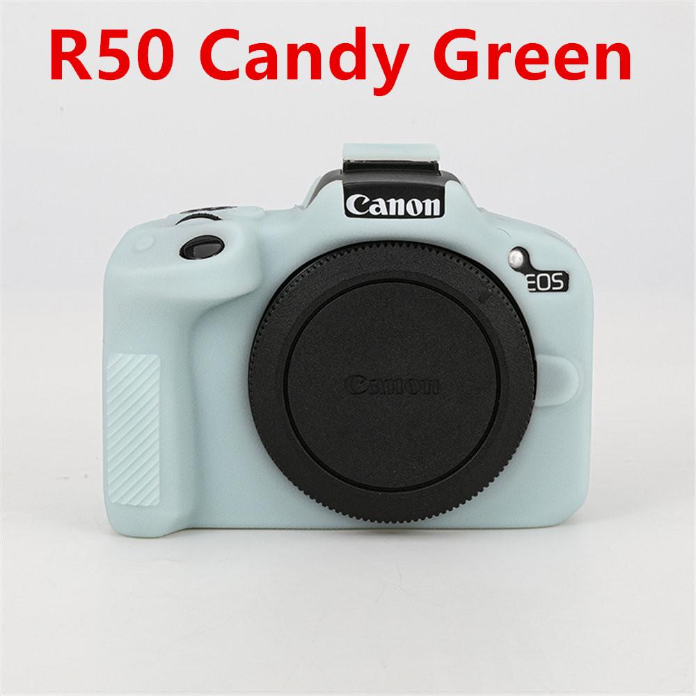 Litchi Pattern Soft Silicone Camera Body Case For Canon EOS 5D3 5D4 R50 R6 R6II R8 Rubber Cover Skin