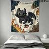 How to Train Your Dragon Wall Tapestry Aesthetic Wall Hanging Printed Fabric Blanket Decorative Tapestries for Bedroom Living Room Home Decor