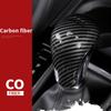 Carbon Fibe Car Gear Head Shift Knob Cover Gear Shift Handle Trim Sticker For Mazda 3 Axela CX-30 CX30   Accessories